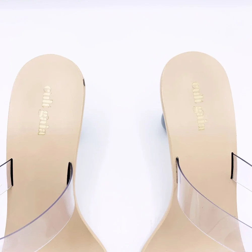 CULT GAIA Meta Bauble-Heel Vinyl Mules - Picture 12 of 14